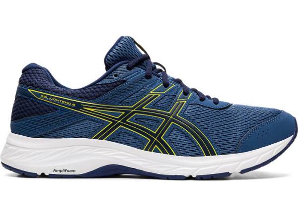 Asics Hardloopschoenen Heren, GEL-CONTEND DonkerGrijs/Geel - Asics Online Outlet | B1945236-VU